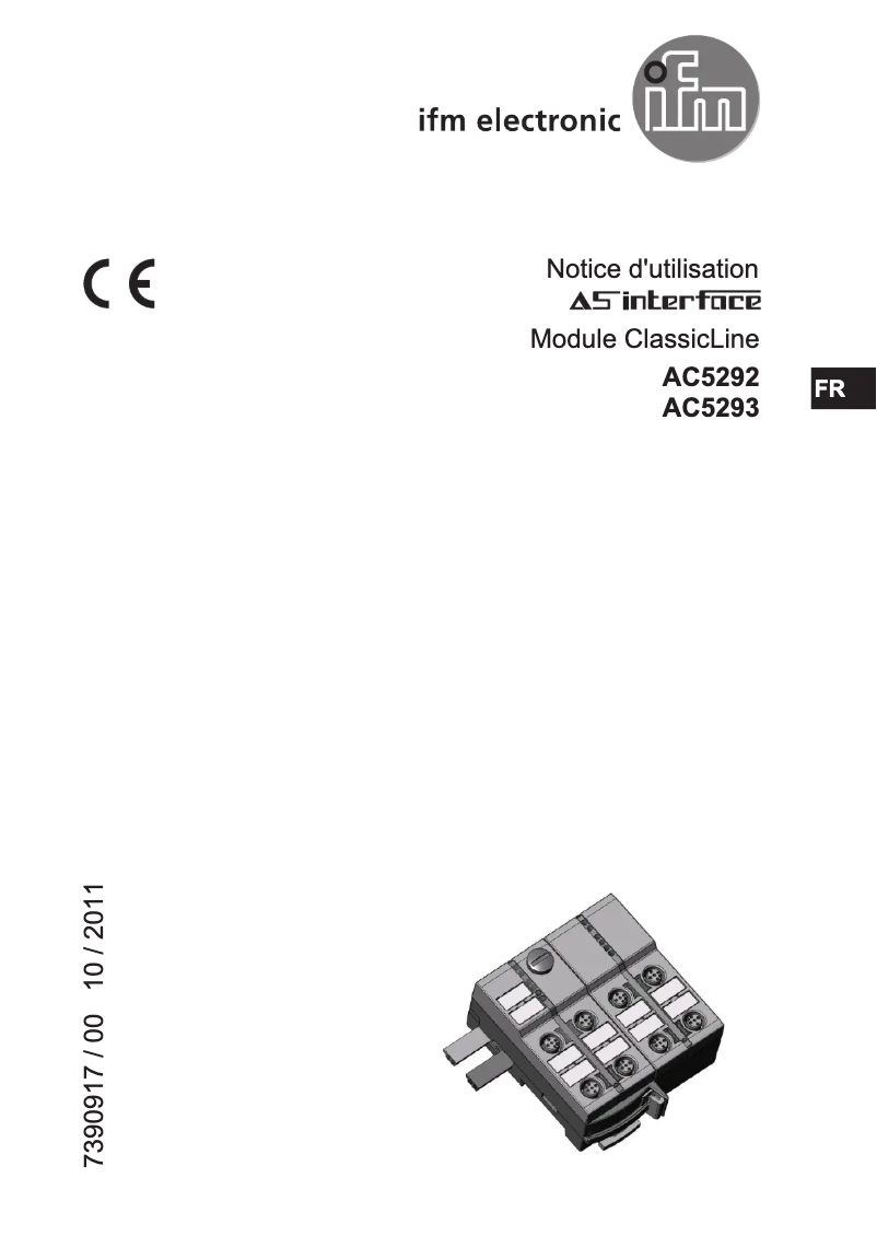 Page 1 de la notice Manuel utilisateur IFM AC5293