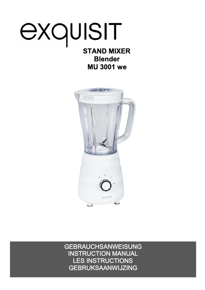 Página 1 del manual Manual de usuario Exquisit MU 3001 we