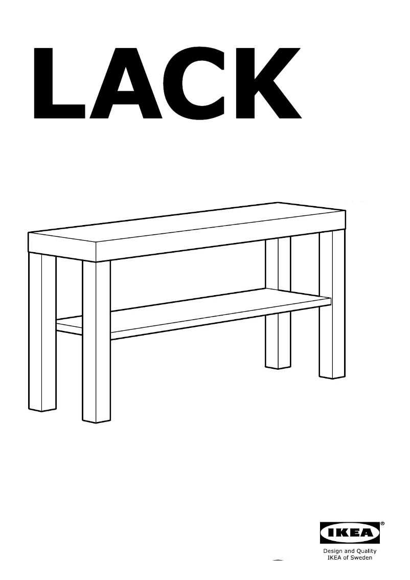 Page 1 de la notice Manuel utilisateur Ikea LACK (90x26x45)