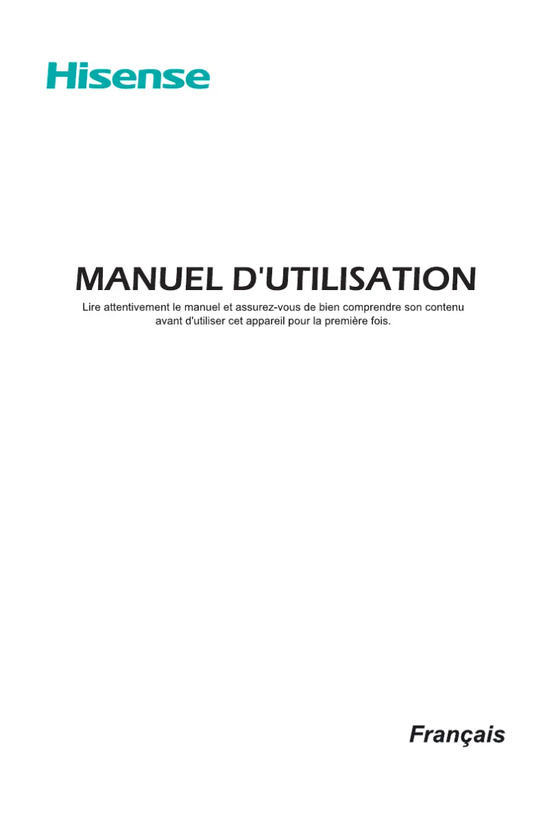 Page 1 de la notice Manuel utilisateur Hisense 43A6550