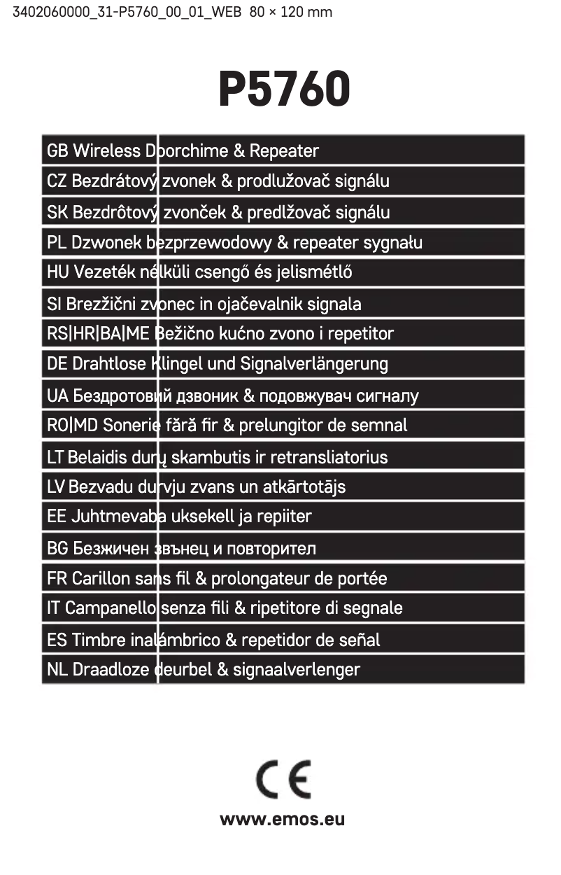 Página 1 del manual Manual de usuario Emos P5760