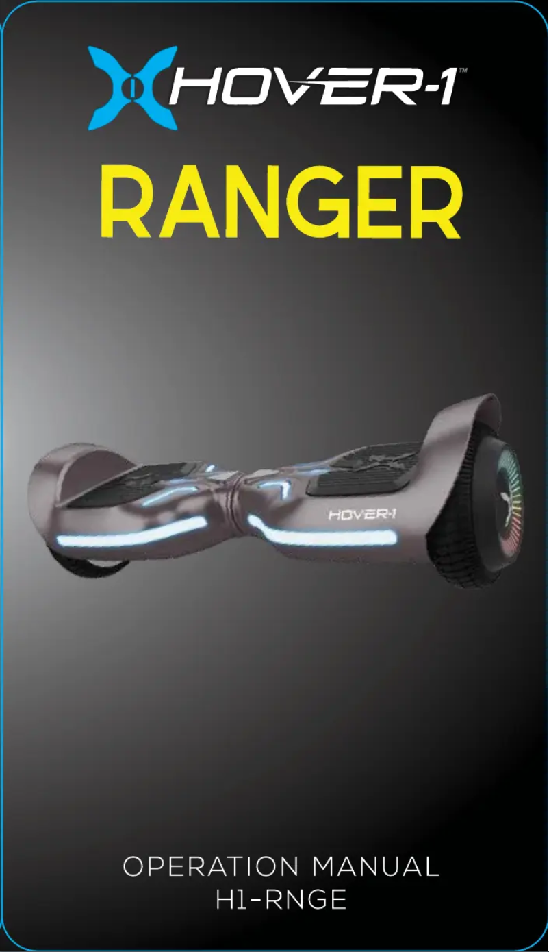 Page 1 de la notice Manuel utilisateur Hover-1 Ranger