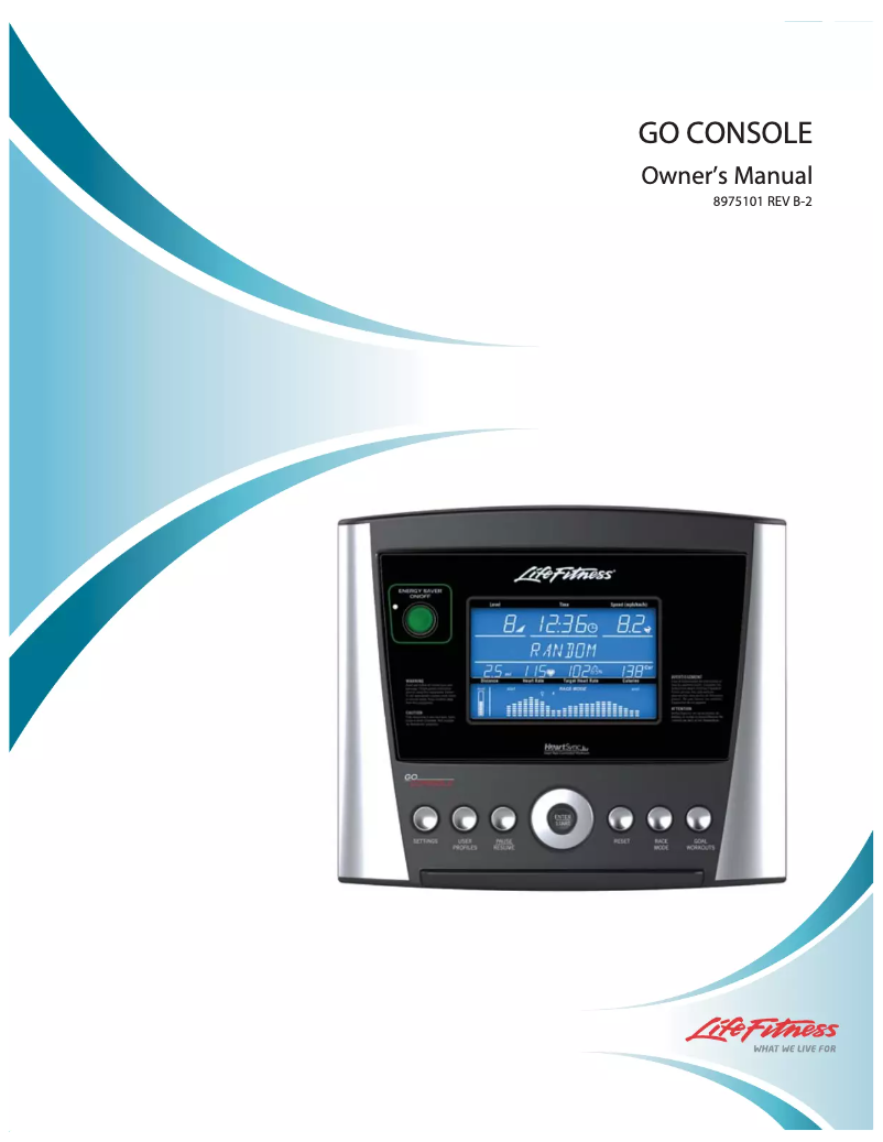 Page 1 de la notice Manuel utilisateur Life Fitness E1 Go
