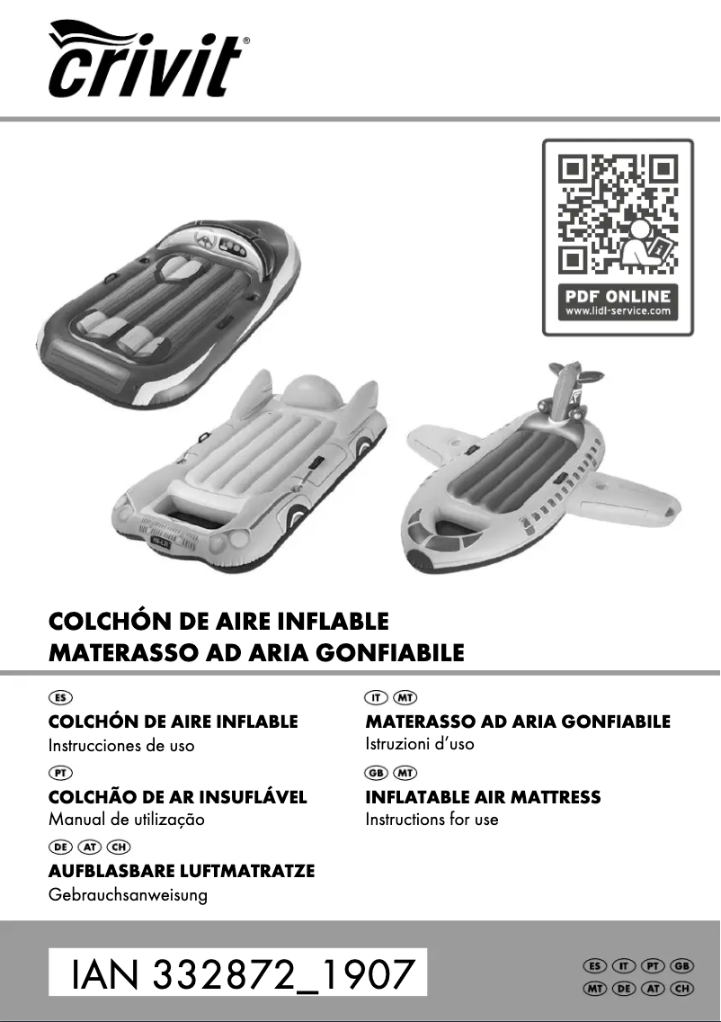 Page 1 de la notice Manuel utilisateur Crivit IAN 332872