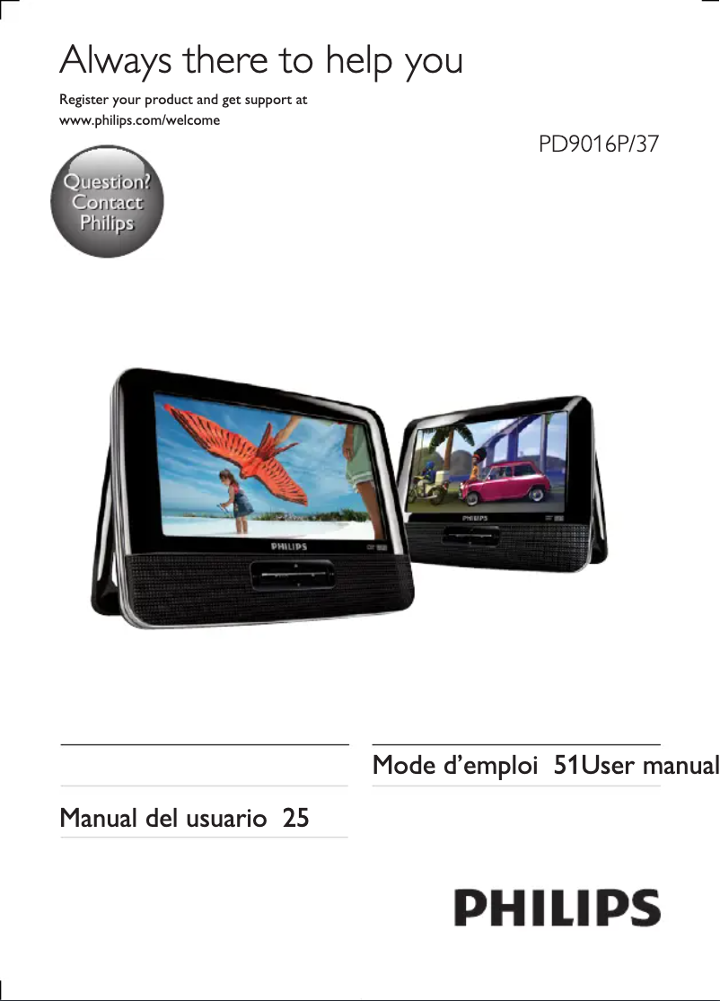 Página 1 del manual Manual de usuario Philips PD9016P