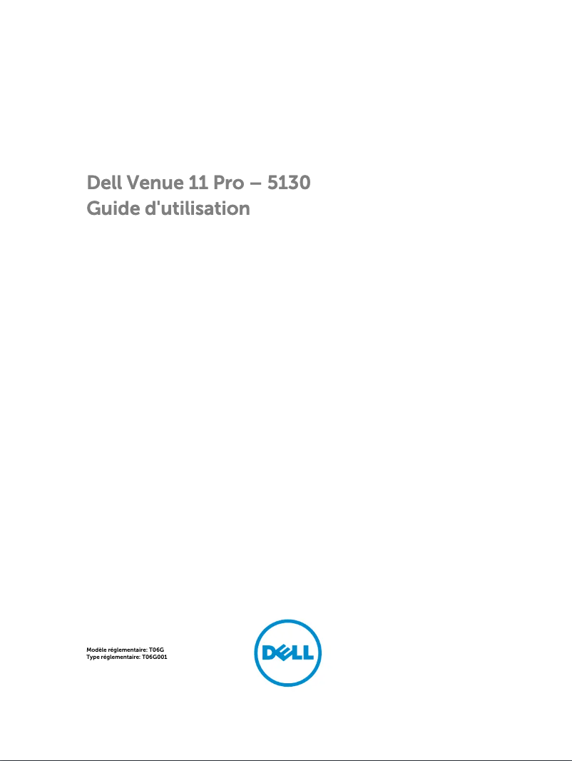 Page 1 de la notice Manuel utilisateur Dell Venue 11 Pro 5130