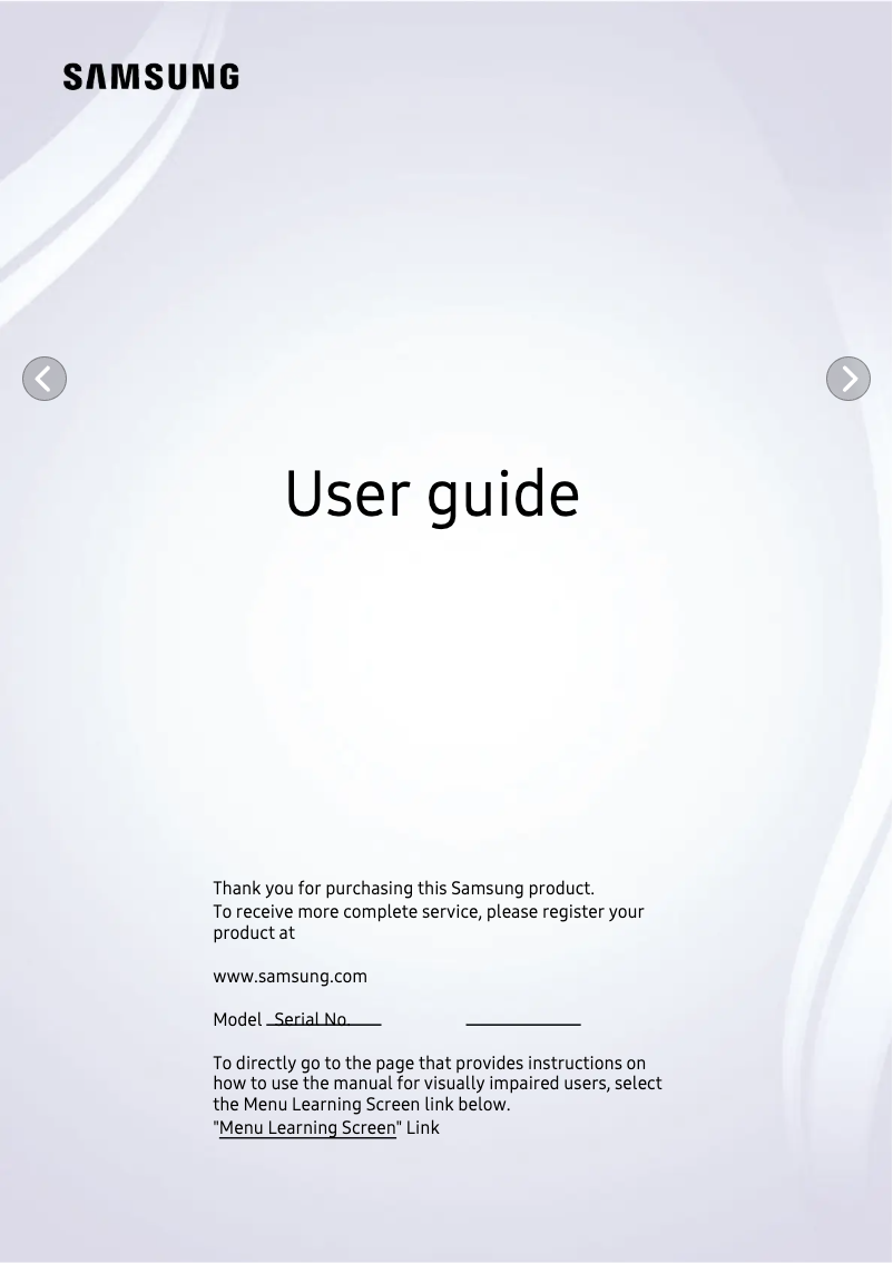 Página 1 del manual Manual de usuario Samsung QA75QE1DAU