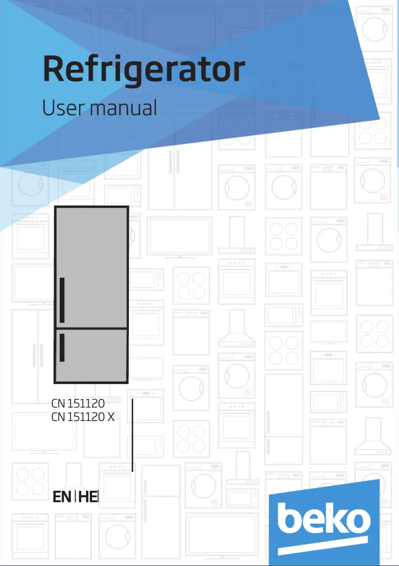 Page 1 de la notice Manuel utilisateur Beko CN151120X