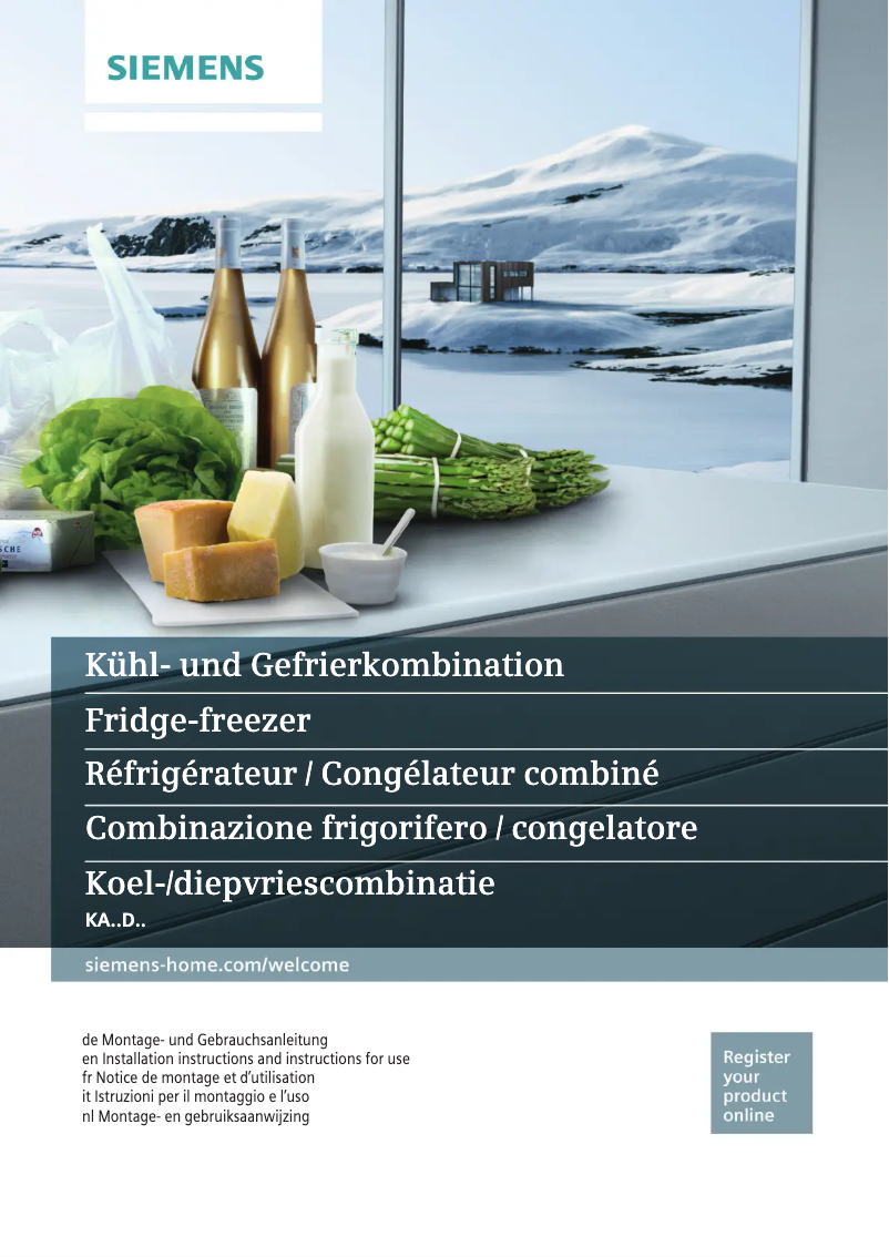 Page 1 de la notice Guide d'installation Siemens KA62DA71