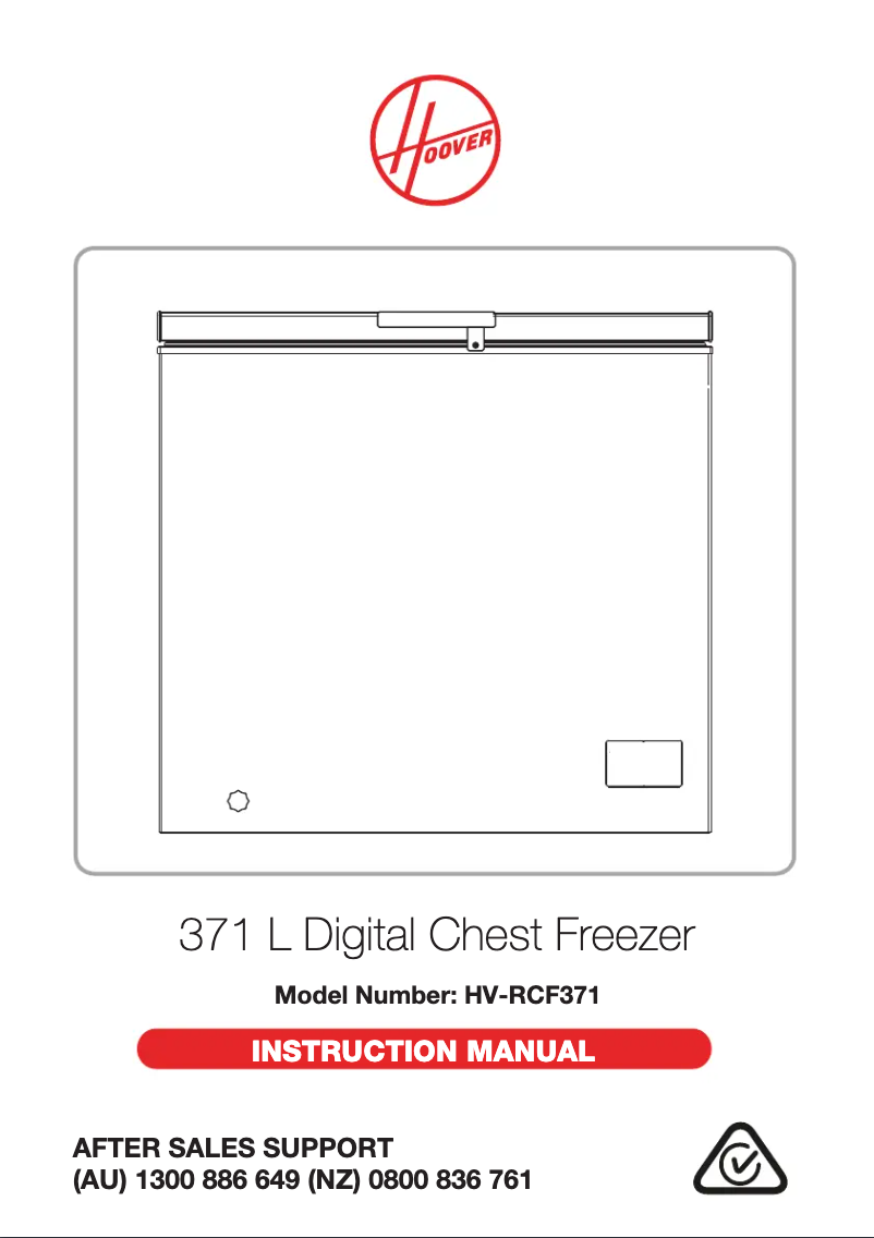 Page 1 de la notice Manuel utilisateur Hoover HV-RCF371
