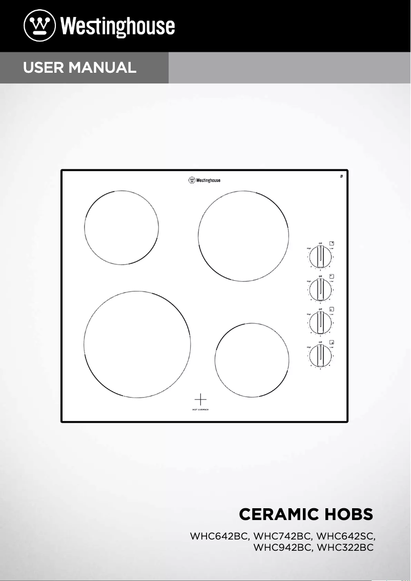 Página 1 del manual Manual de usuario Westinghouse WHC642BC
