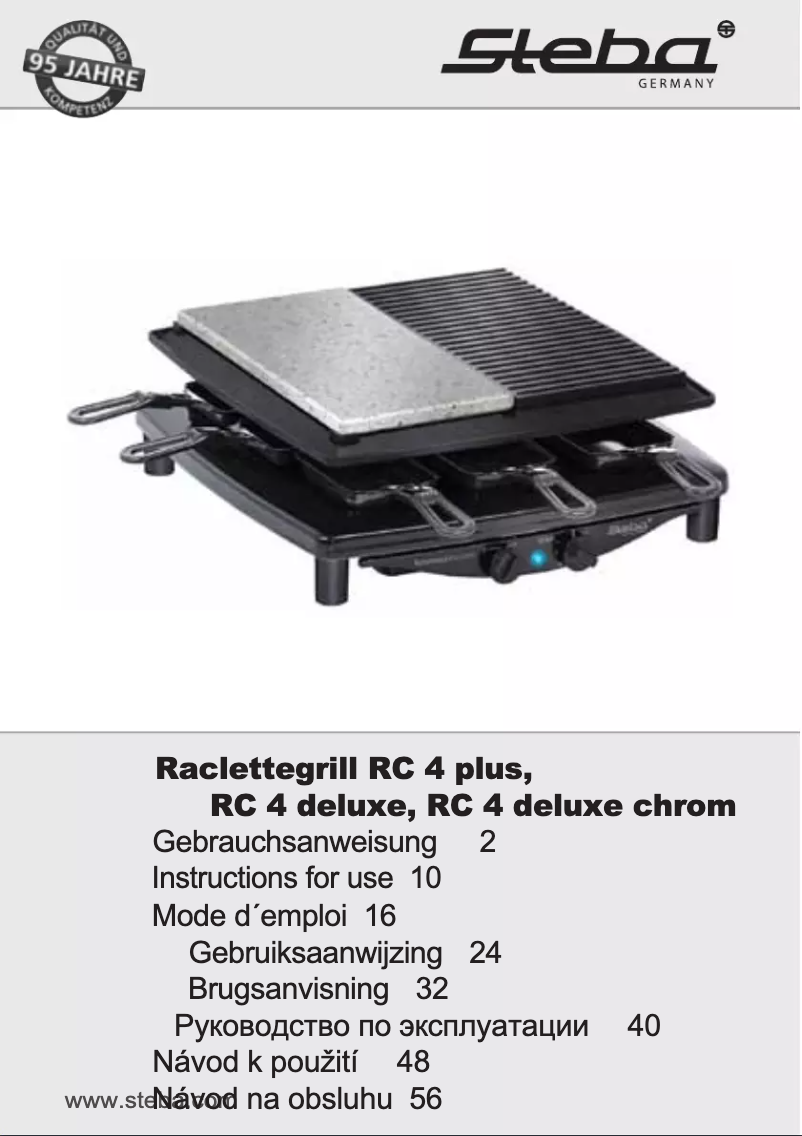 Page 1 de la notice Manuel utilisateur Steba RC 4 plus