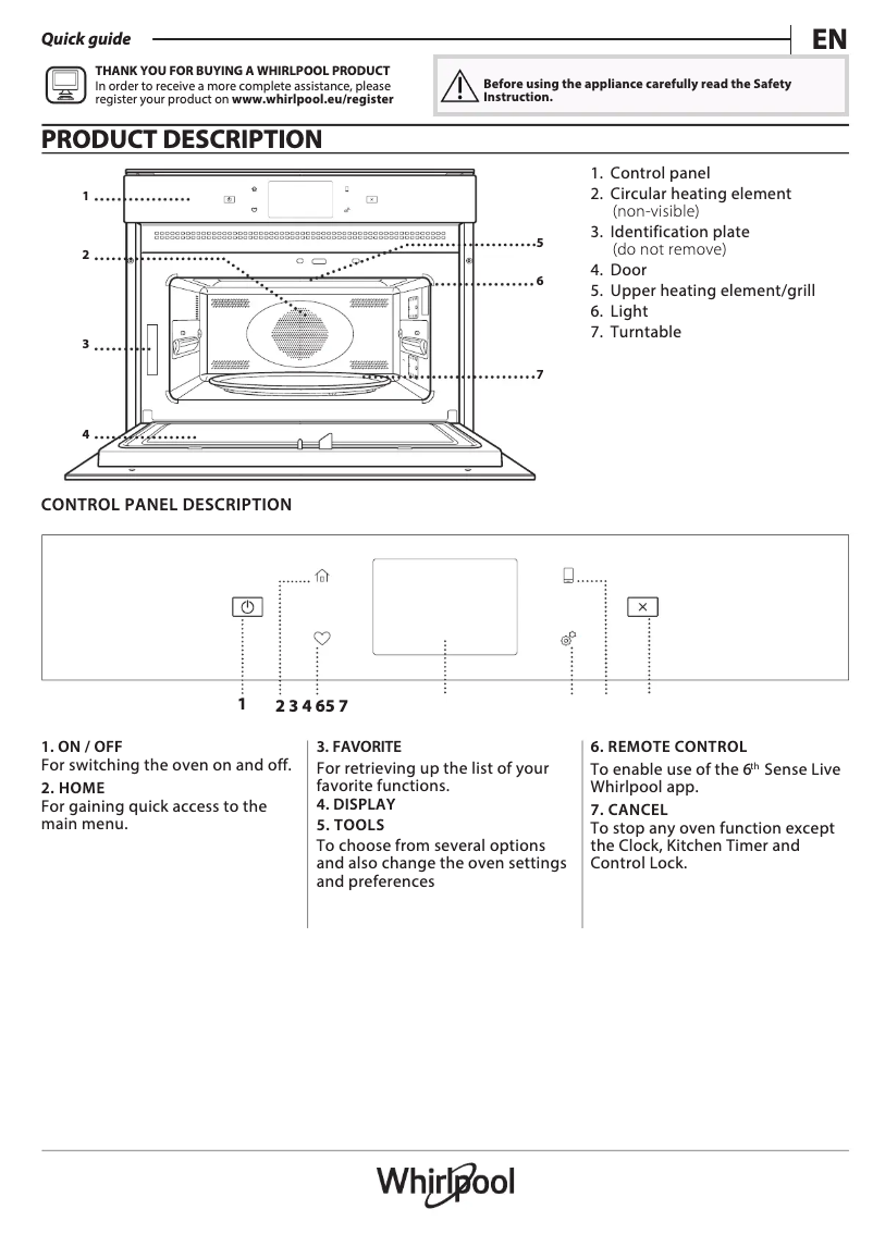 Página 1 del manual Manual de usuario Whirlpool W9I MW261