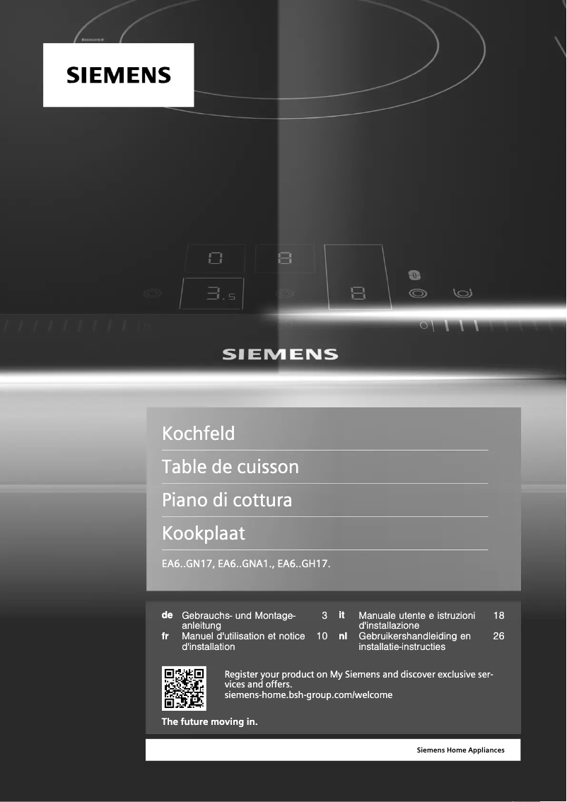 Page 1 de la notice Guide d'installation Siemens EA601GN17