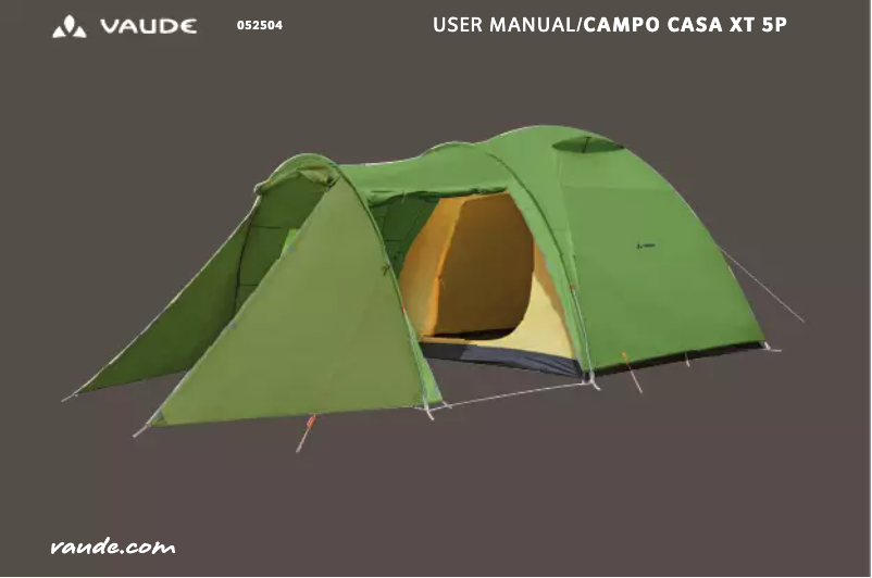 Page 1 de la notice Manuel utilisateur Vaude Campo Casa XT 5P