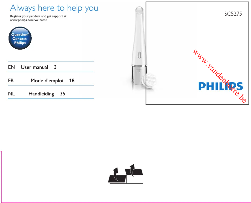 Page n°1 - Manuel utilisateur Philips VISAPURE ESSENTIAL SC5275/10