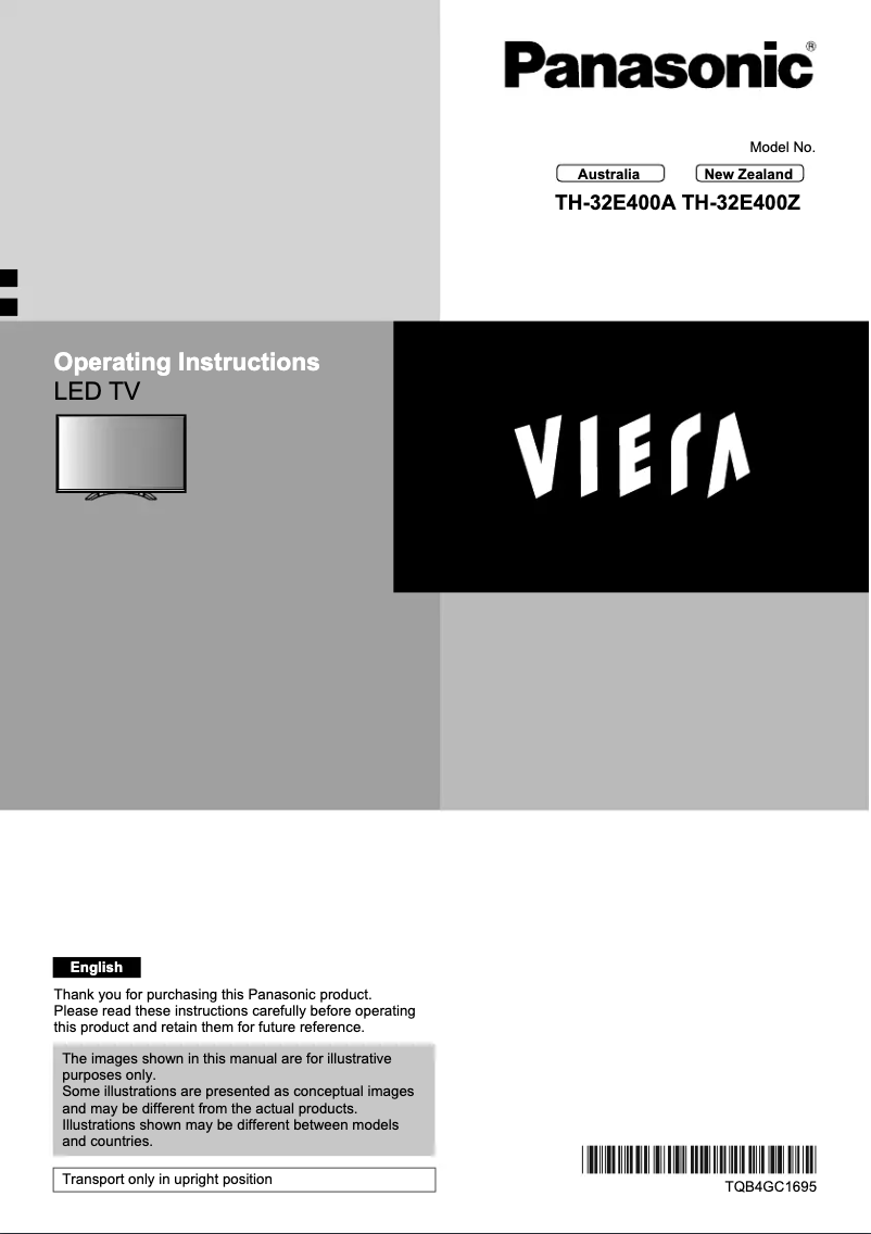 Page 1 of the manual User Manual Panasonic TH-32E400A