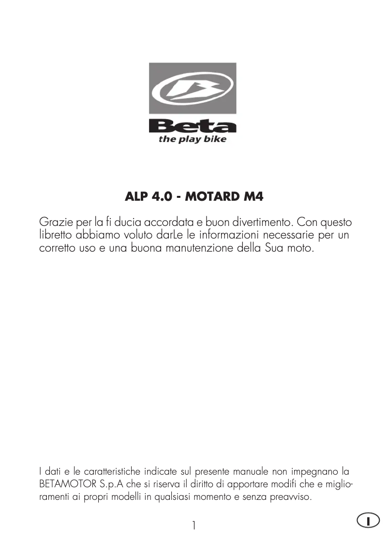 Página 1 del manual Manual de usuario Beta Alp 4.0 (2013)