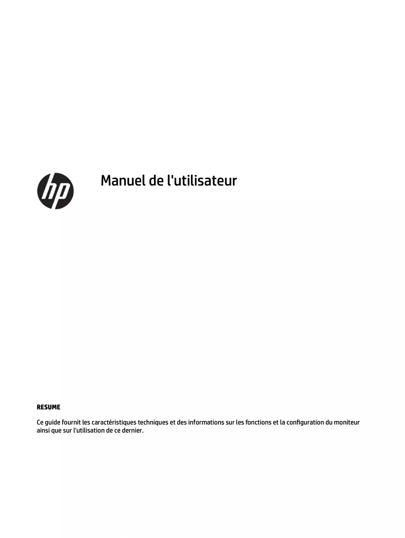 Page 1 de la notice Manuel utilisateur HP E14 G4