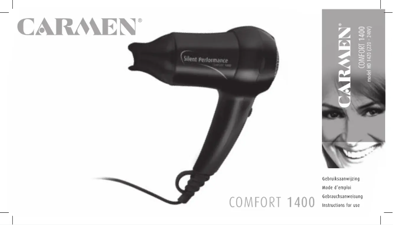 Page 1 de la notice Manuel utilisateur Carmen Comfort HD1420