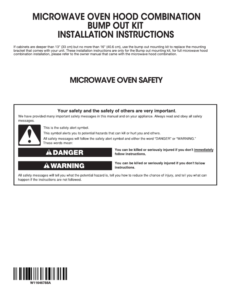 Page 1 de la notice Guide d'installation Maytag MMMF6030PB