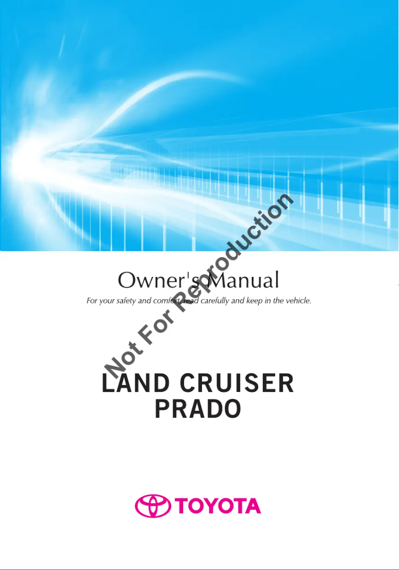 Page 1 de la notice Manuel utilisateur Toyota Land Cruiser Prado (2021)