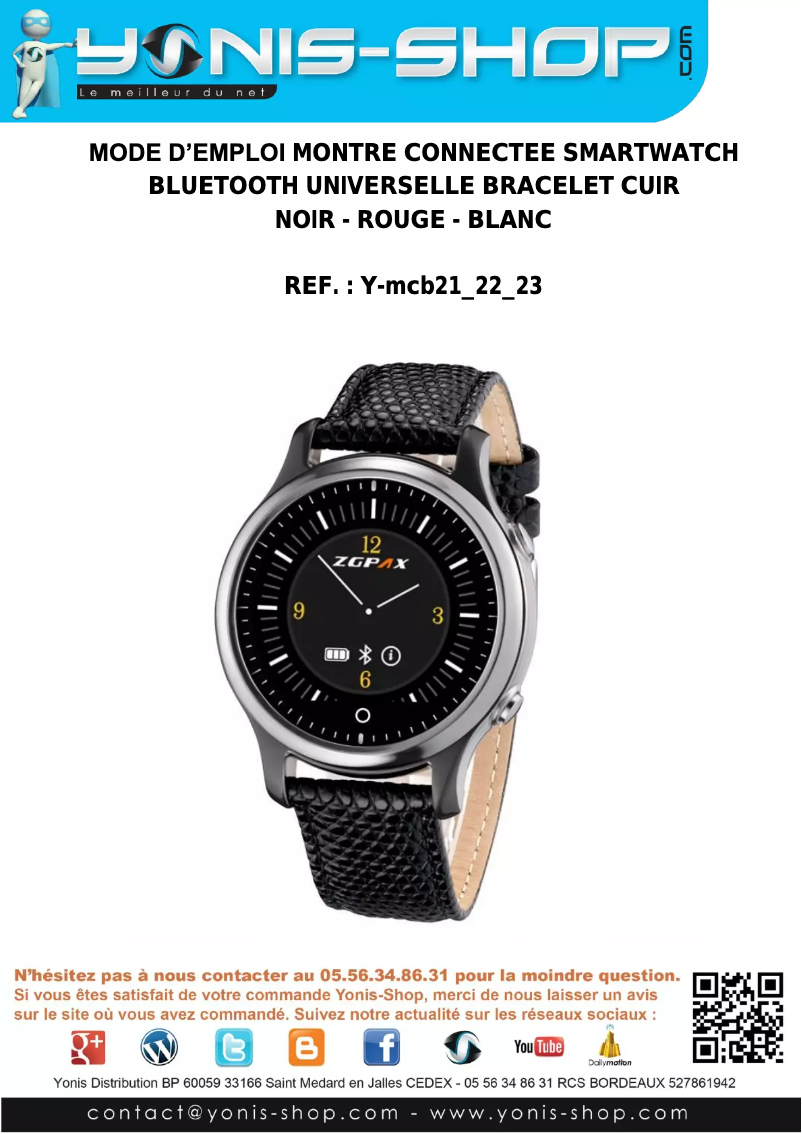 Page 1 de la notice Manuel utilisateur Yonis Y-MCB21