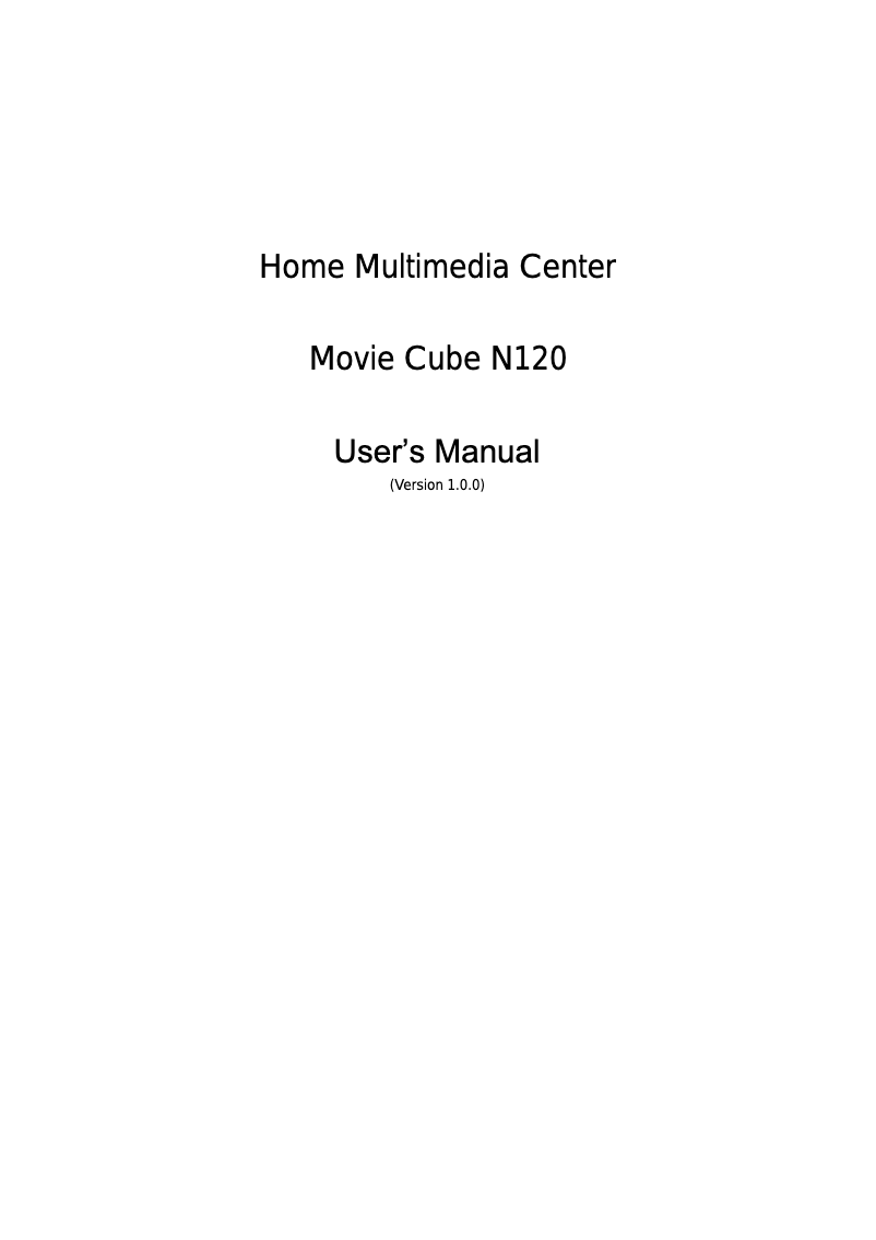 Page 1 de la notice Manuel utilisateur Emtec N120