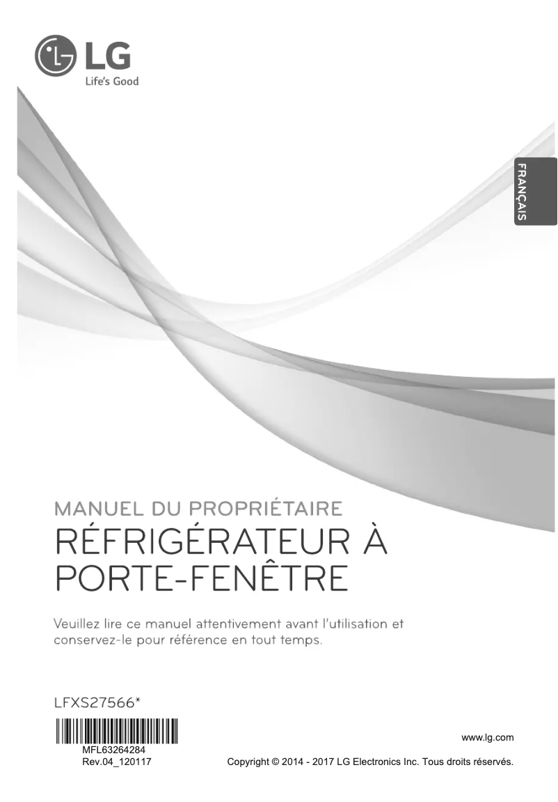 Page 1 de la notice Manuel utilisateur LG LFXS27566S