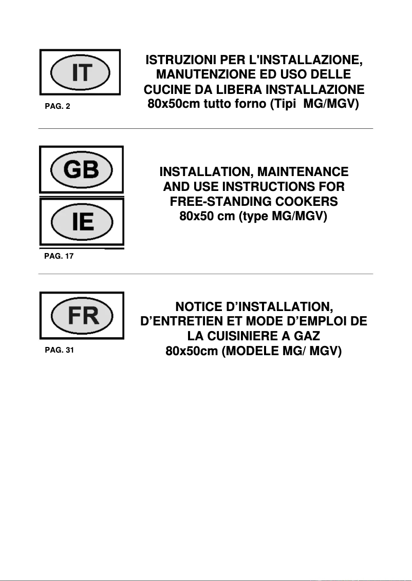 Page 1 de la notice Manuel utilisateur La Germania TU85C21DX