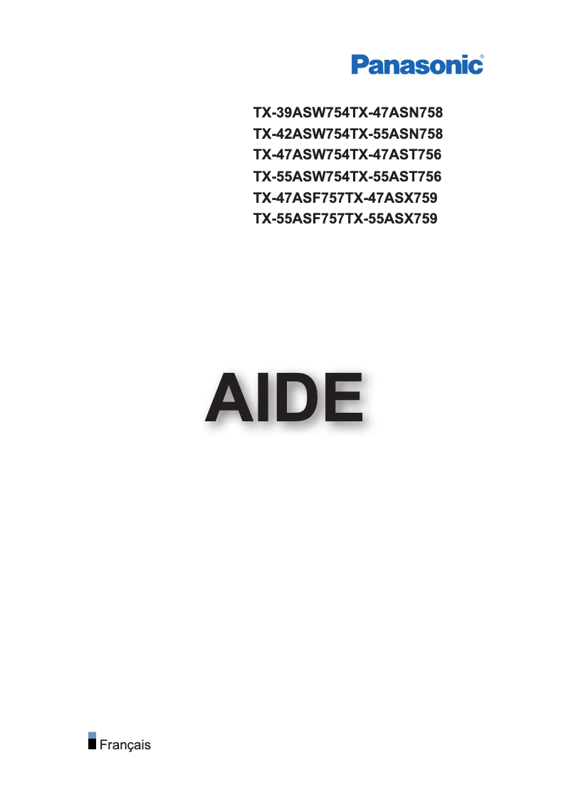 Page 1 de la notice Manuel utilisateur Panasonic Viera TX-55AST756