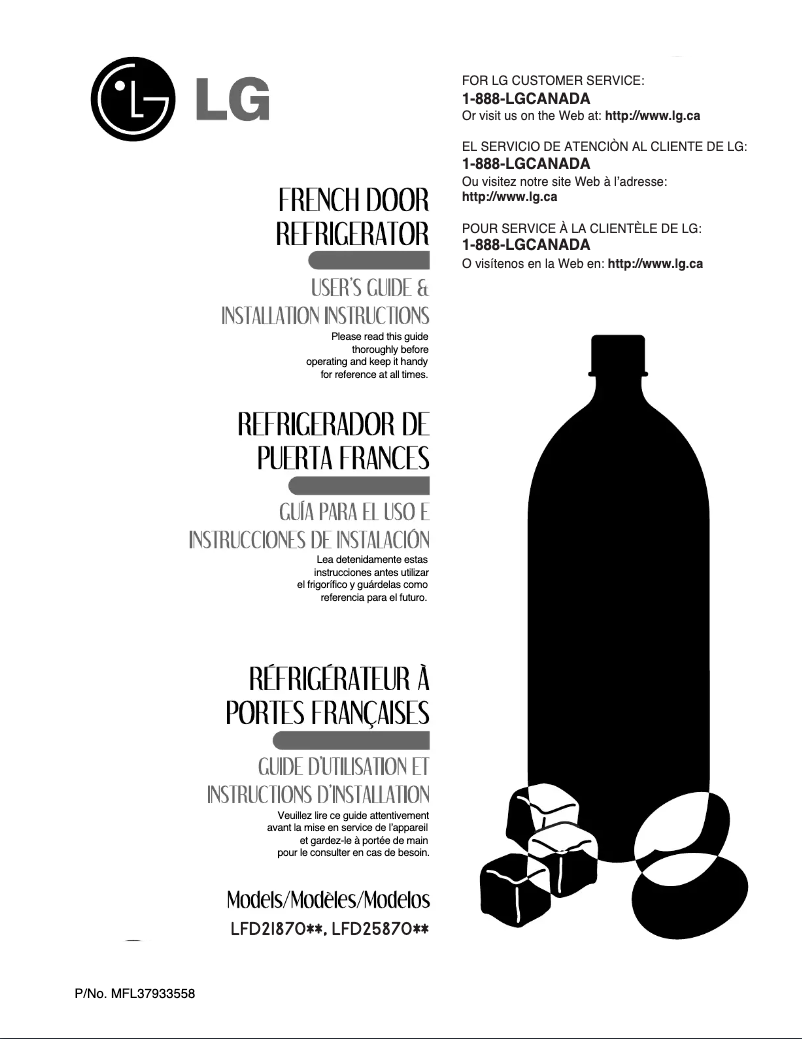 Page 1 de la notice Manuel utilisateur LG LFD25870ST