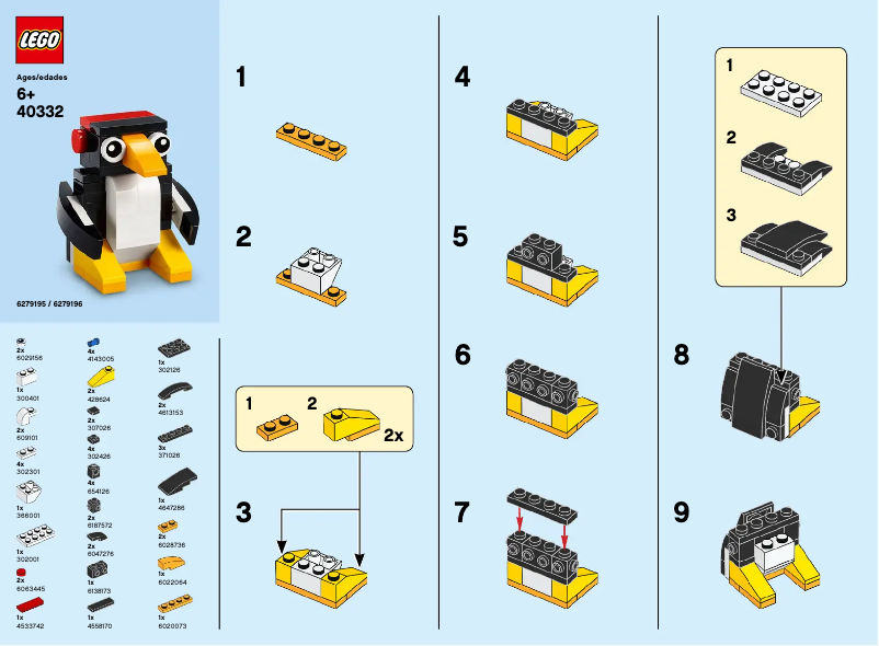 Page 1 de la notice Manuel utilisateur Lego MMB Penguin 40332