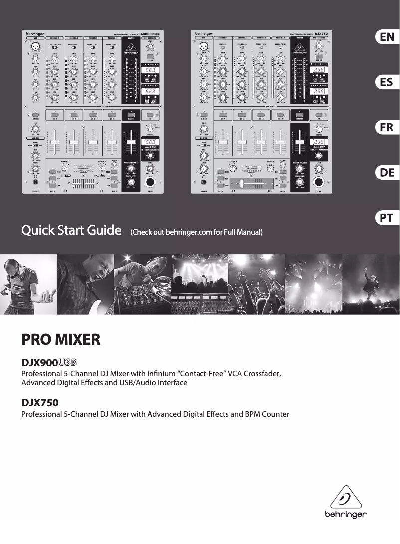 Page 1 de la notice Manuel utilisateur Behringer DJX900USB