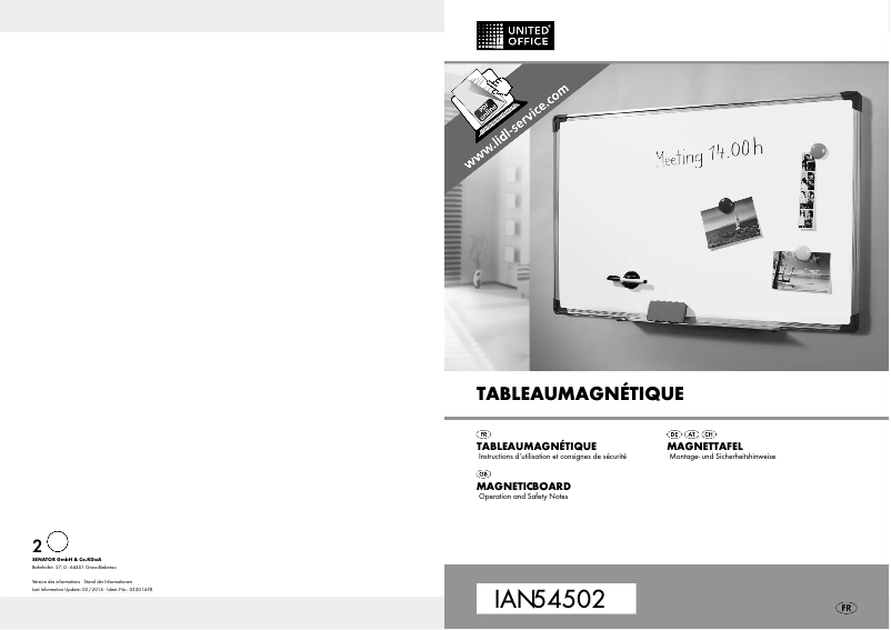 Page 1 de la notice Manuel utilisateur United Office IAN 54502