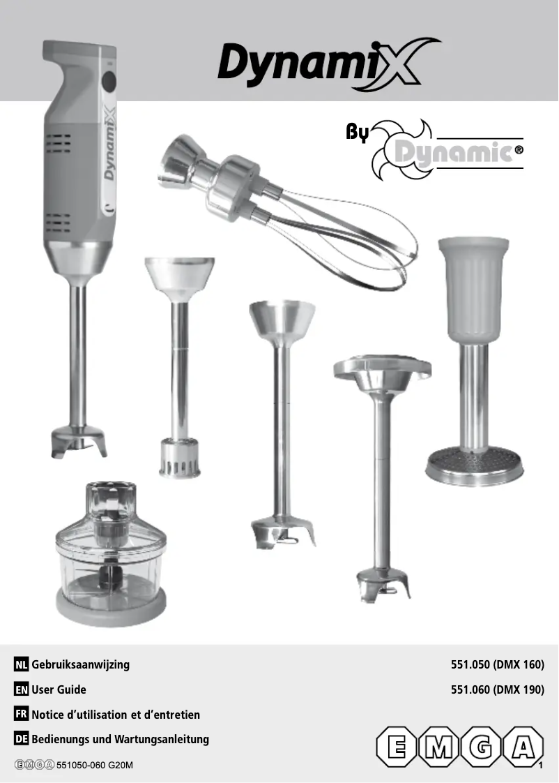 Page 1 de la notice Manuel utilisateur Dynamic Dynamix 551060