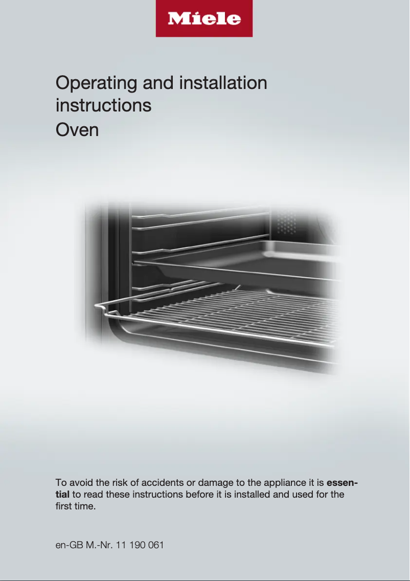 Page 1 de la notice Guide d'installation Miele H 2267-1 BP Active