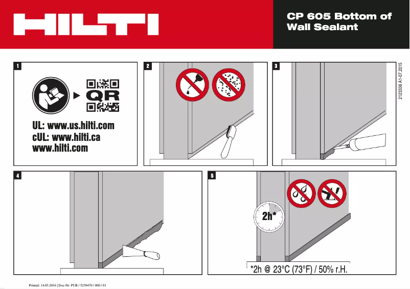 Page 1 de la notice Manuel utilisateur Hilti CP- 605