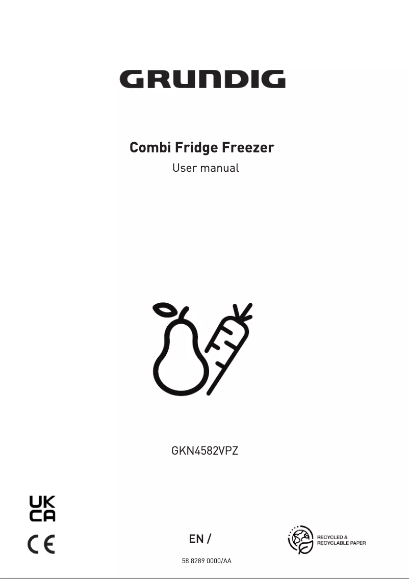 Page 1 de la notice Manuel utilisateur Grundig GKN4582VW