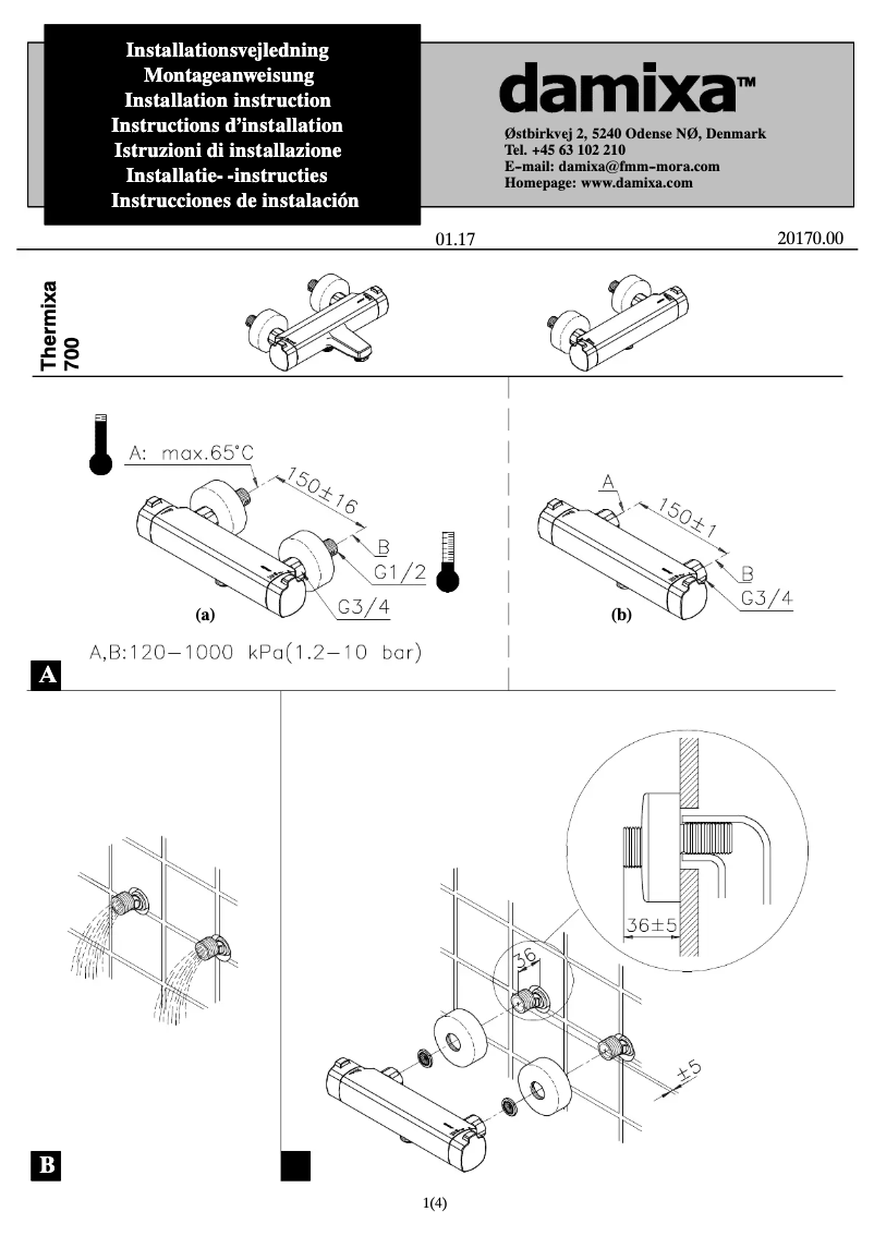 Page 1 de la notice Manuel utilisateur Damixa 5750700