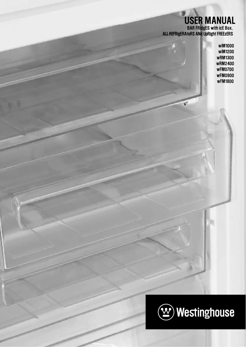 Page 1 of the manual User Manual Westinghouse WIM1200