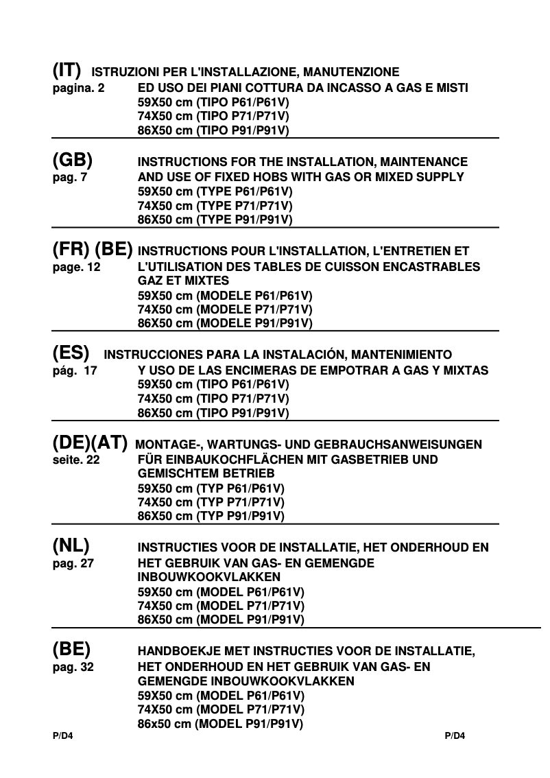 Page 1 de la notice Manuel utilisateur La Germania P910 1 D9 X