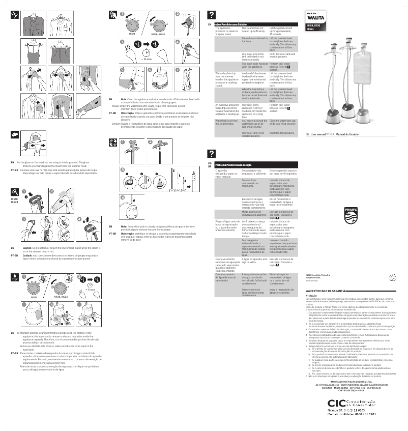 Página 1 del manual Manual de usuario Philips Walita EasyTouch Plus RI514