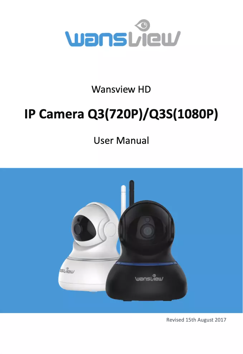 Page 1 de la notice Manuel utilisateur Wansview Q3S
