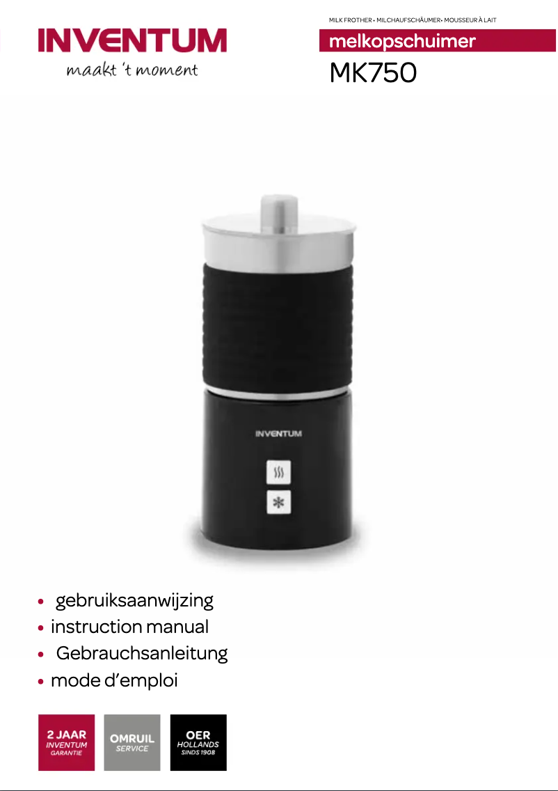 Page 1 de la notice Manuel utilisateur Inventum MK750