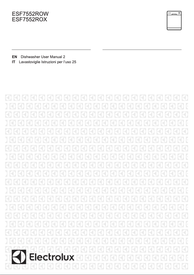 Page 1 de la notice Manuel utilisateur Electrolux ESF 7552 ROX