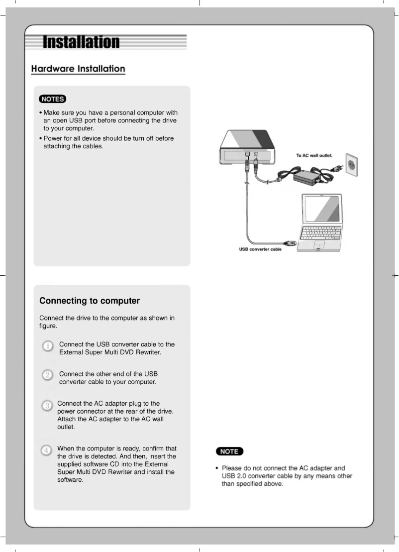 Page 1 of the manual User Manual LG GSA-E10L