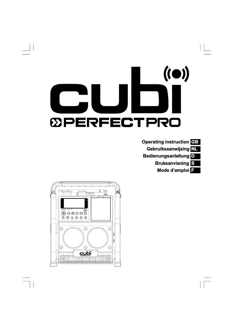Page 1 of the manual User Manual PerfectPro Cubi