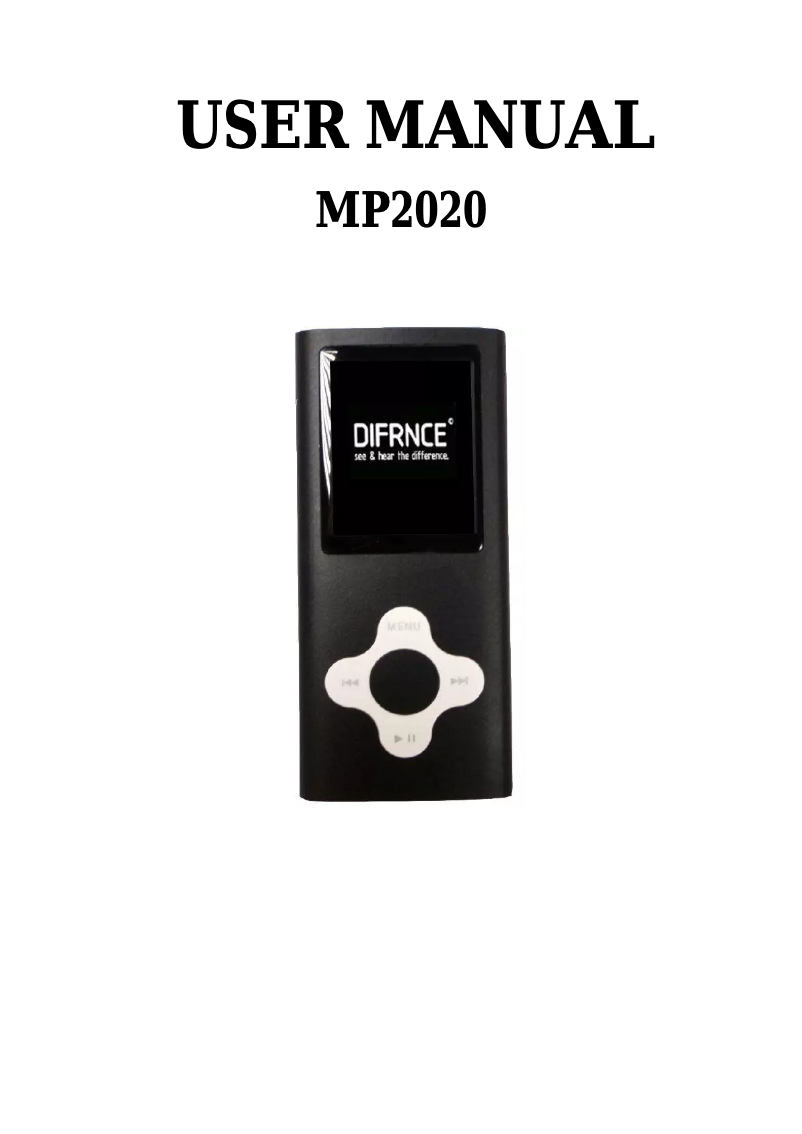 Page 1 de la notice Manuel utilisateur Difrnce MP2020