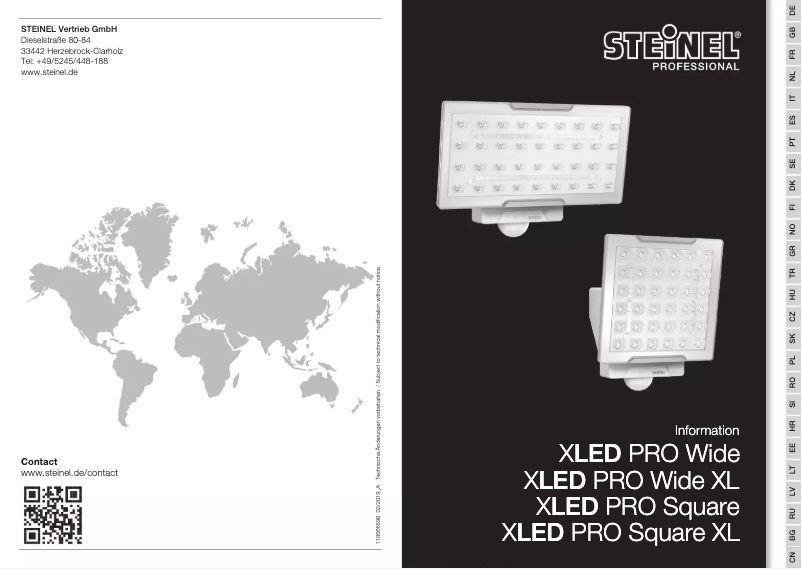 Página 1 del manual Manual de usuario Steinel XLED PRO Square XL